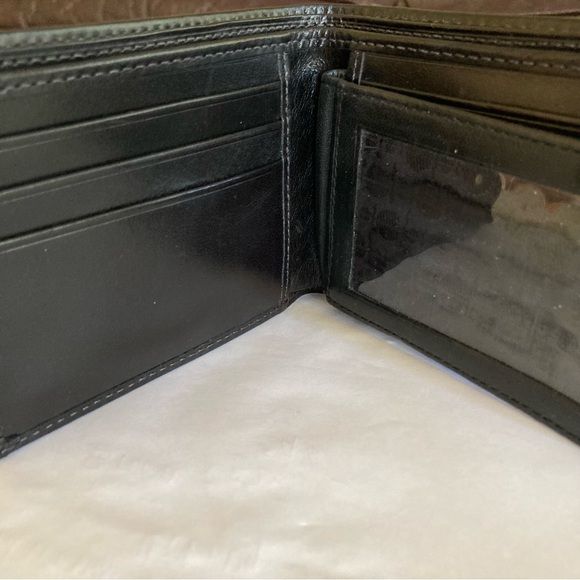 Men’s Coach Black Leather Billfold Wallet ID - Picture 3 of 9